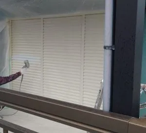 施工後<br>グリーン色にて、濃淡を加え仕上げました。