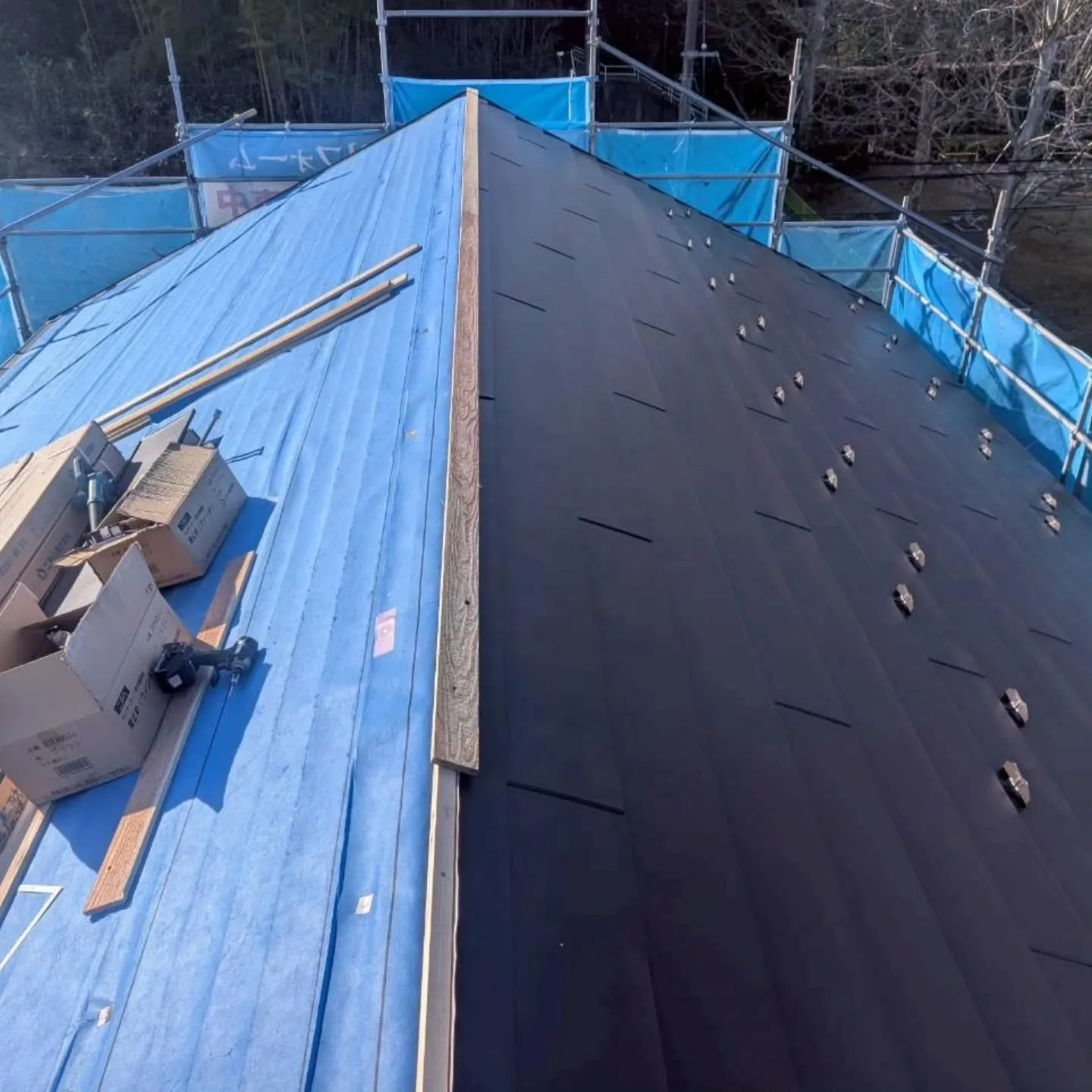 金属屋根改修工事